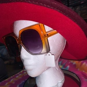 Yellow and gray two toned sunglasses